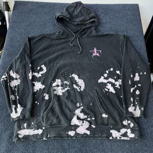 Jeffree Star Fashion Hoodie Mens 3XL Black Pink Bleach Dye Teddy Bear Graphic